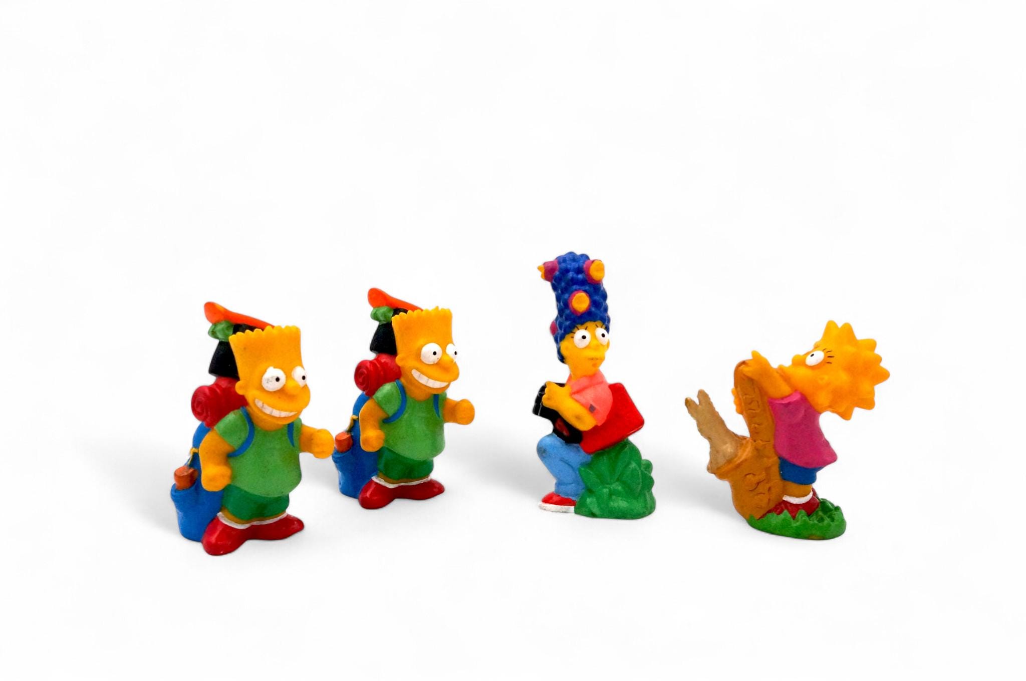 激レアThe Simpsons Burger King フィギュア 18体セット Vintage 1990 Burger King Simpsons Camping PVC Figurine Toy Set of