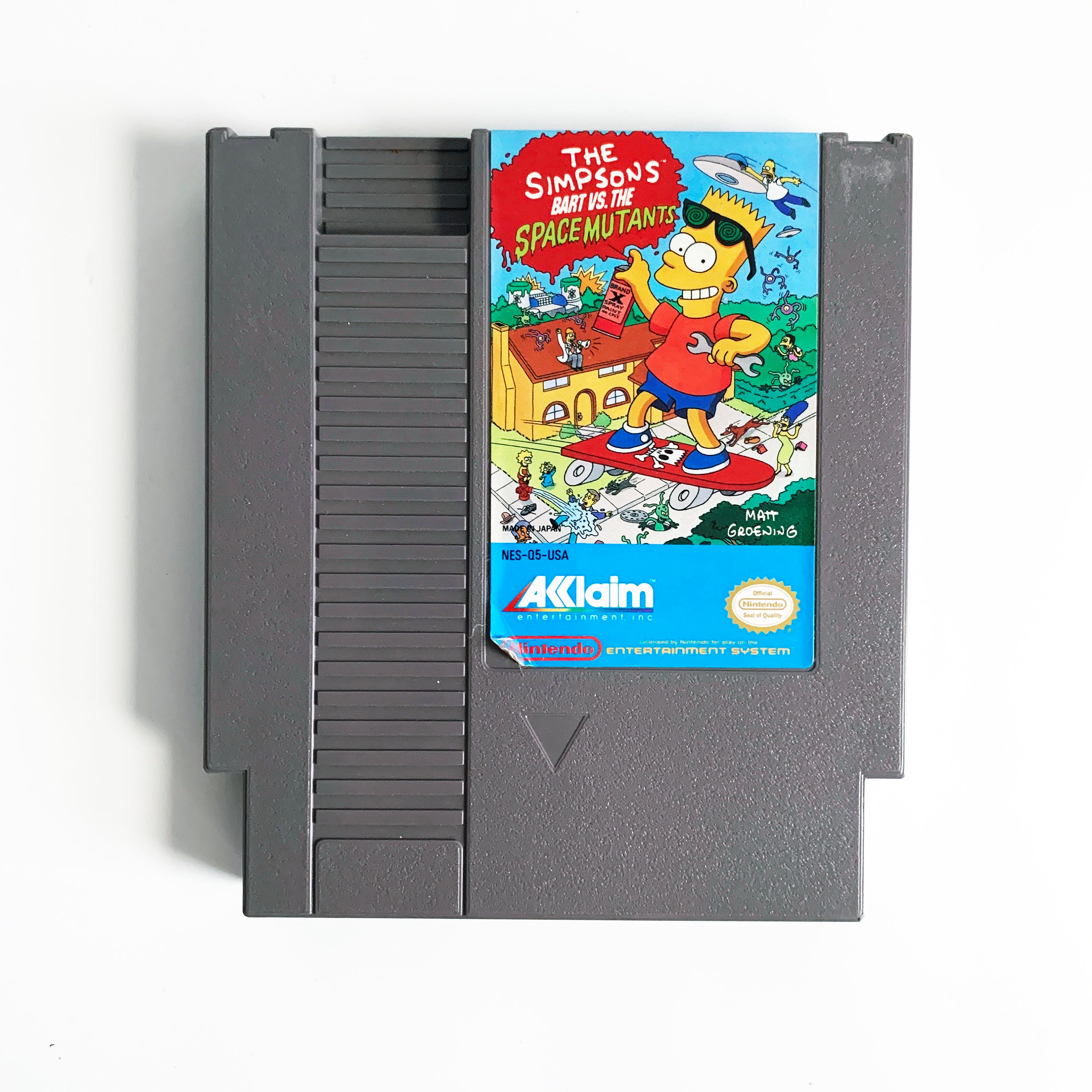 Vintage Nintendo NES Bart Simpson Vs the Space Mutants Video Game