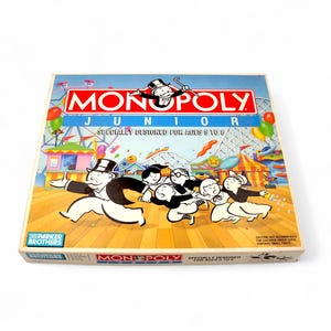 Vintage 1990 Parker Brothers Monopoly Jr. Board Game Complete 1990s 90s
