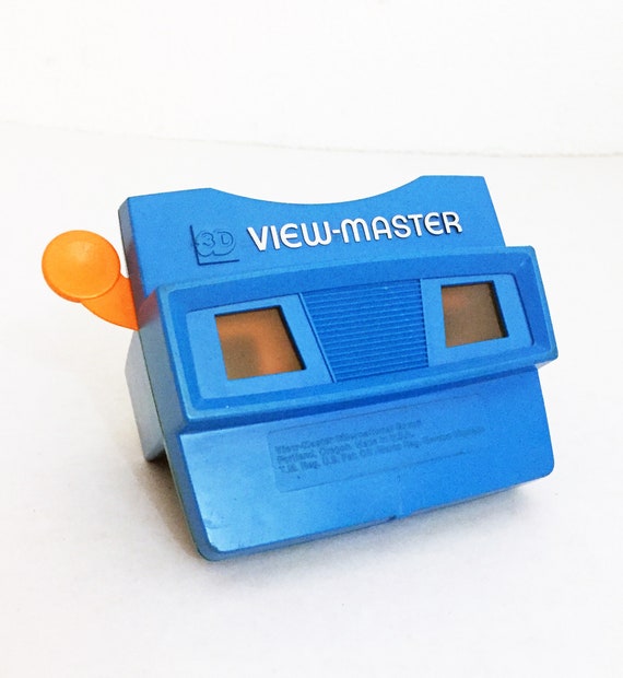 Vintage 1980s View Master 3D Toy in Blue Viewmaster View