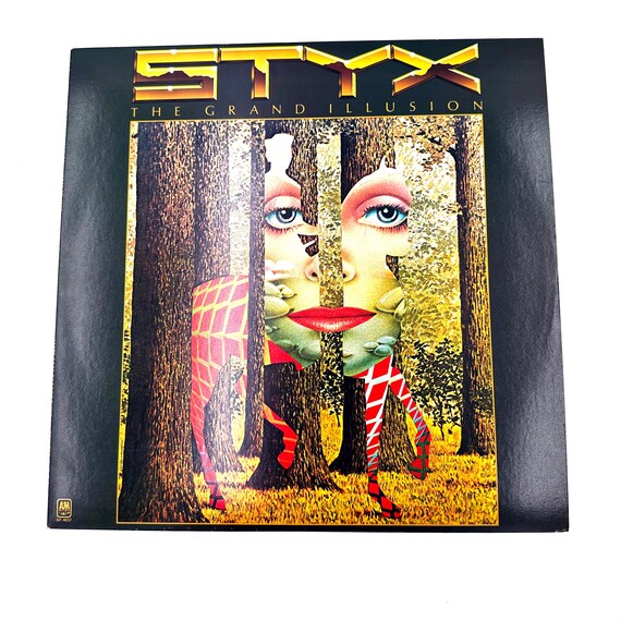 Vintage Styx the Grand Illusion Lp Album Vinyl Original Record