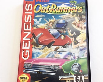 Vintage Sega Genesis Outrunners Tested Excellent Very Clean 1994 Video Game Complete with Case Out Runners