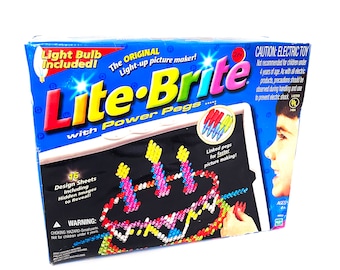 Vintage New 2001 Lite Brite Sealed With Unused Art Sheet and Lots