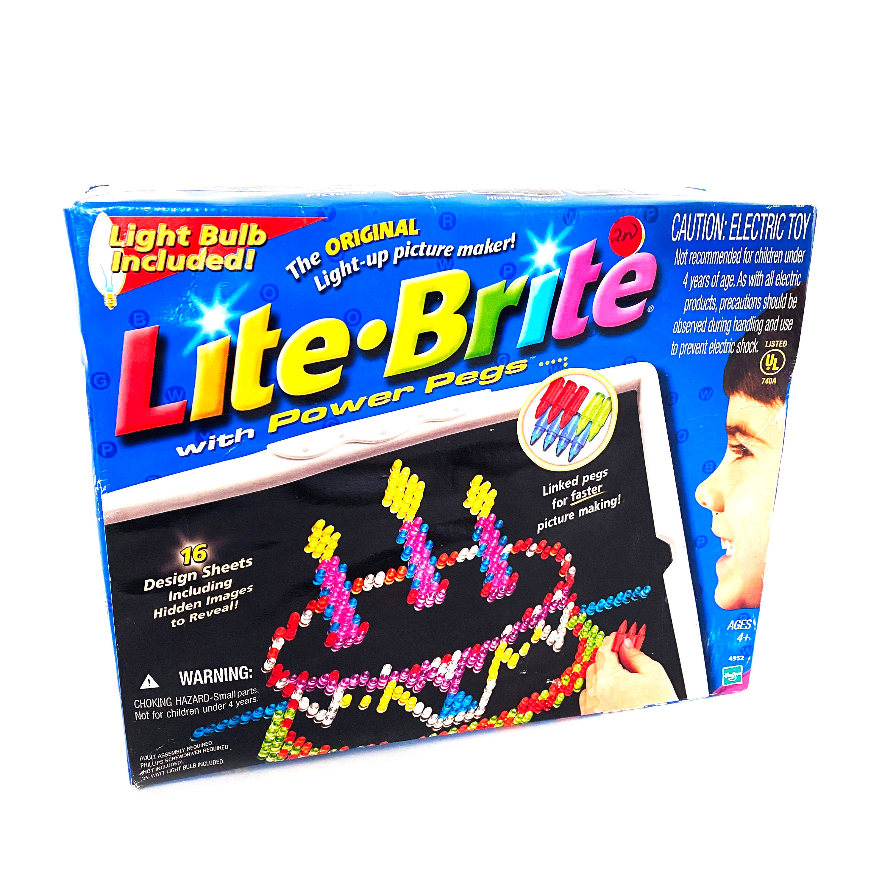 Lite Bright - Classic 80's Vintage Style Toy - Draw with Pegs and Ligh