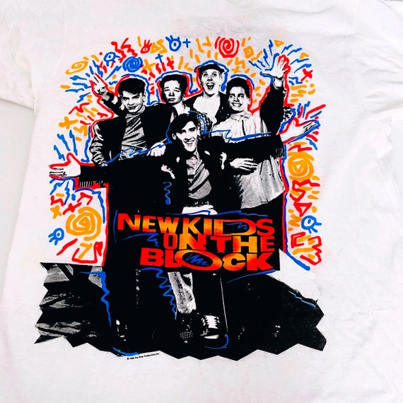 Vintage 1990 New Kids On The Block T-Shirt Size M… - image 2