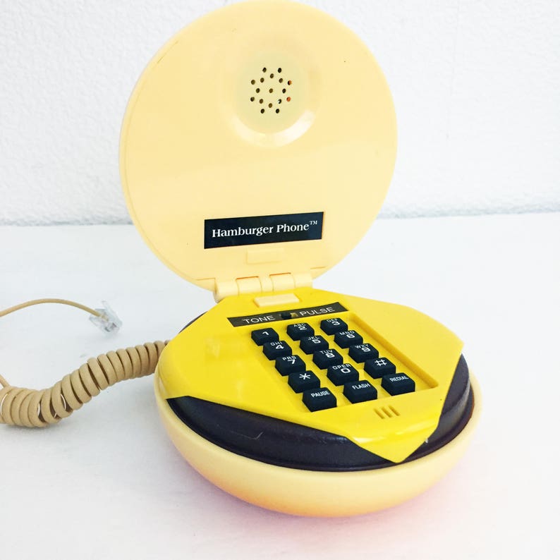 Vintage Novelty Juno Hamburger Phone 1990s Working Burger Etsy