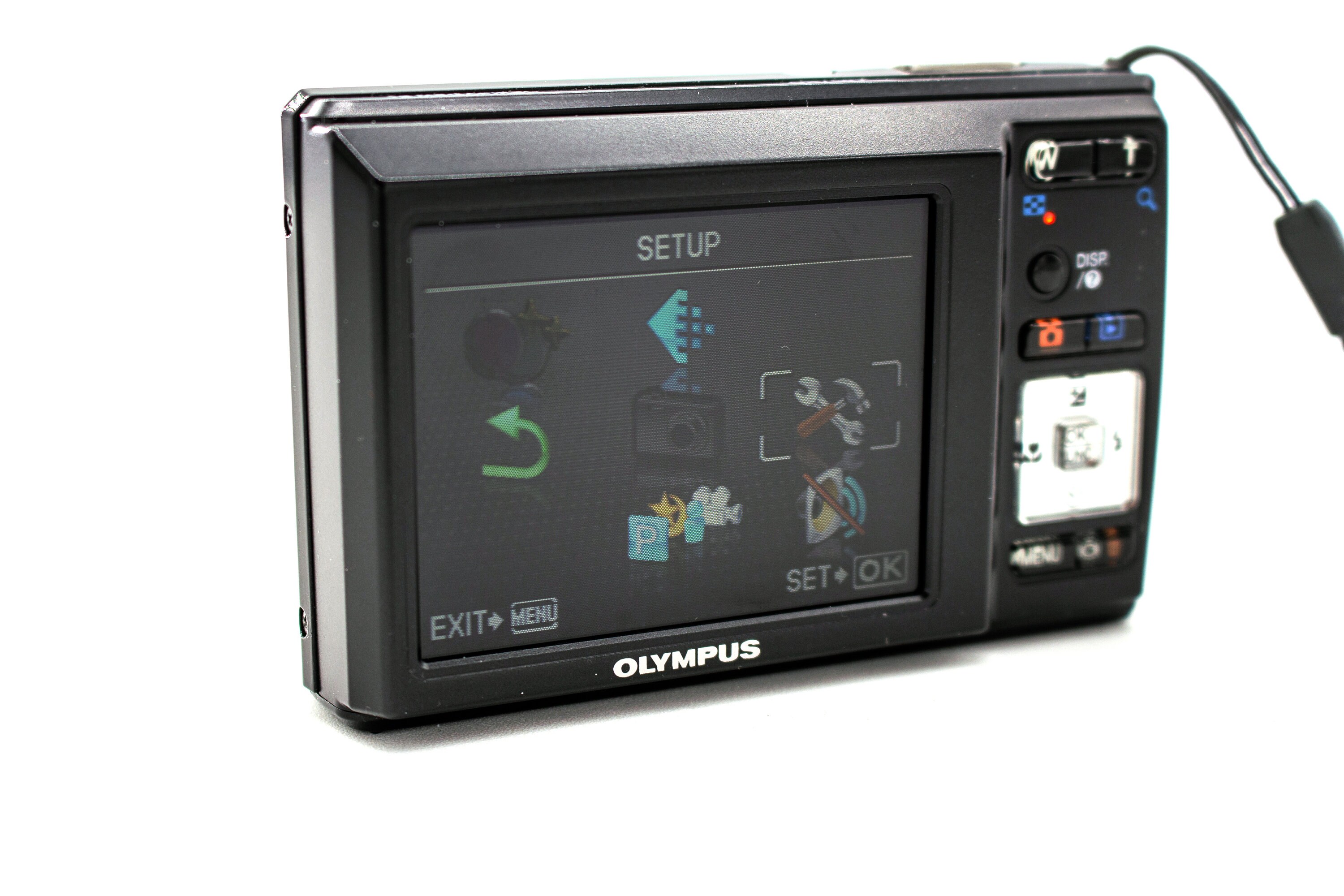 Vintage Olympus X-42 12MP Black Digital Camera Digi Zoom AF Point