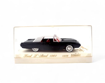 1962 Solido 128 Ford Thunderbird Gray France 1:43 Scale Diecast