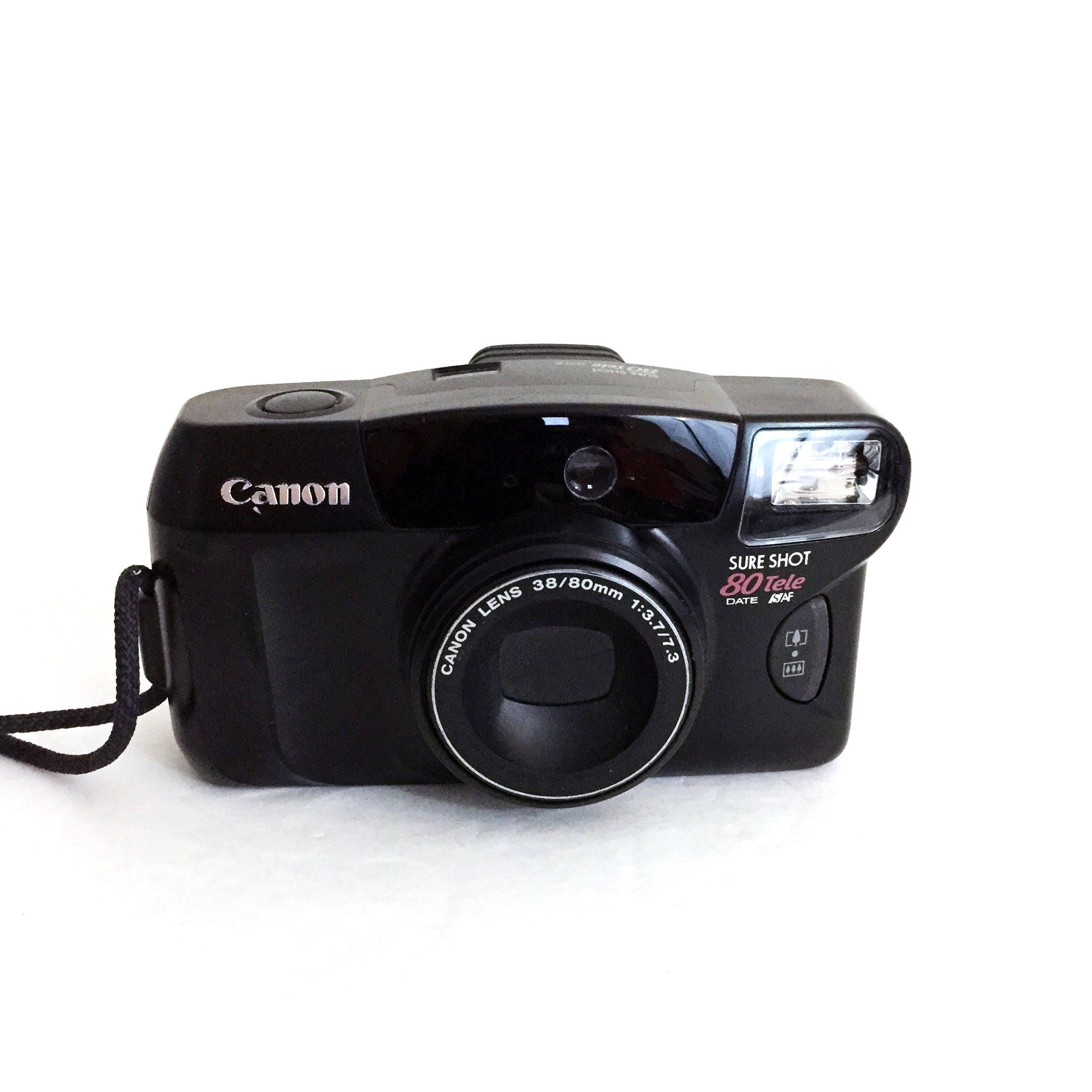 Vintage Canon Sure Shot Tele 80 35mm Point and Shoot Film