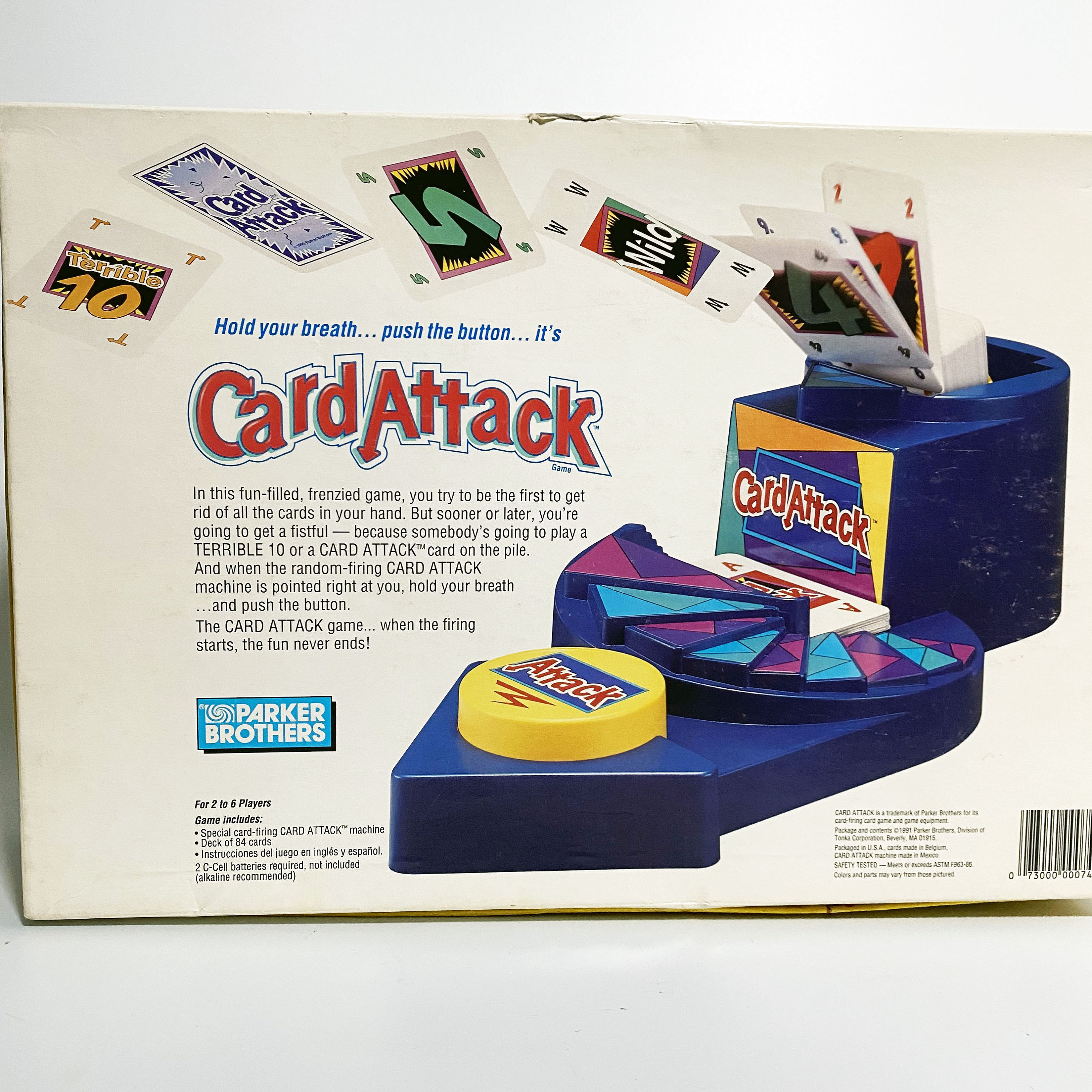 Vintage 1991 Card Attack Board Game Parker Brothers Rare 100
