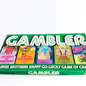 Vintage Gambler Board Game 1977 Parker Brothers Complete 1970s Game Toys