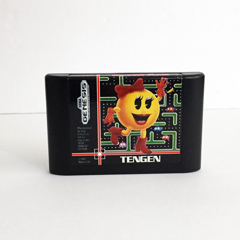 Vintage Sega Genesis Ms Pacman 1991 Tested Excellent Video Game Pac Man ...