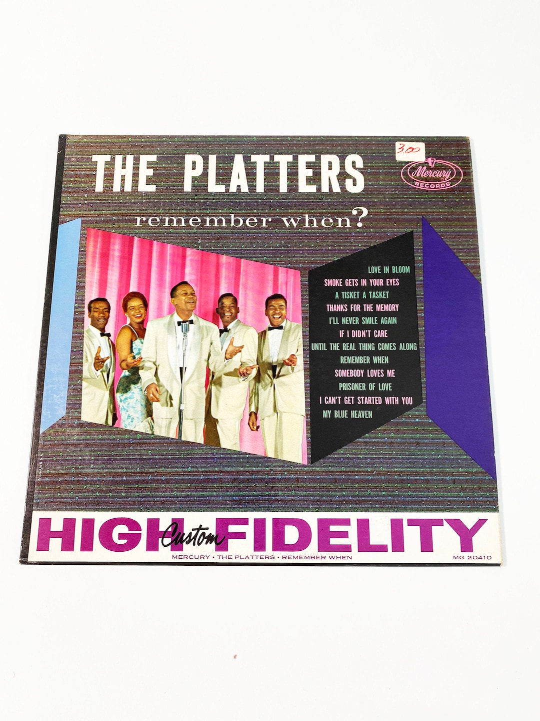 Vintage the Platters Remember When LP Record Album Vinyl 1959 Double LP