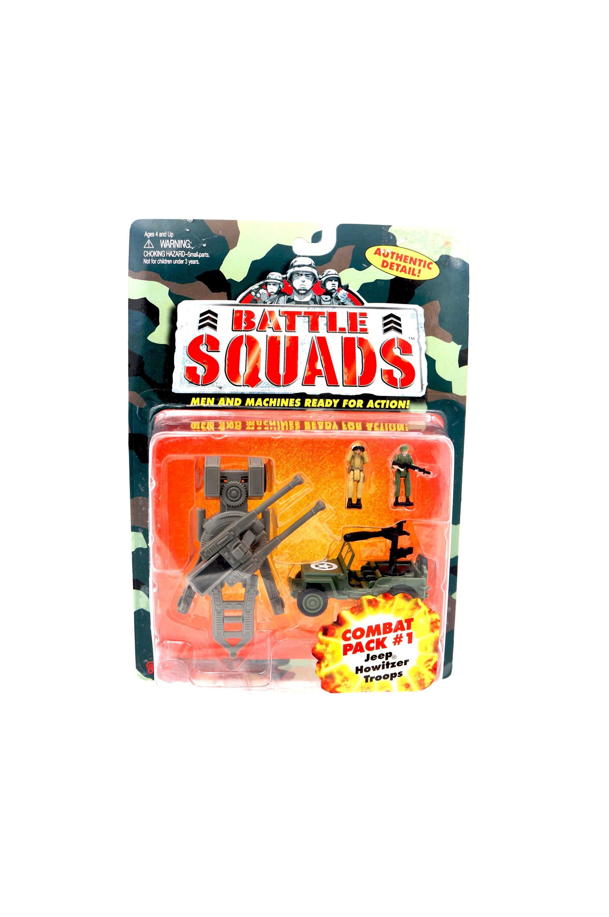 Battle Squads Combat Pack 1 Vintage Military Toy Set, Jeep