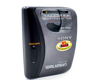 Sony Sports Walkman Radio Cassette Tape FM/AM 2 Bands Radio w/Solar Alarm  Clock Sony Walkman Model No. WM-AF58