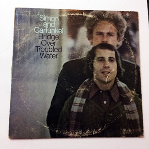 Vintage Original Simon Garfunkel Bridge Over Troubled Water Paul Simon LP with Liner 1970 Record Album Vinyl 9914 12&quot;