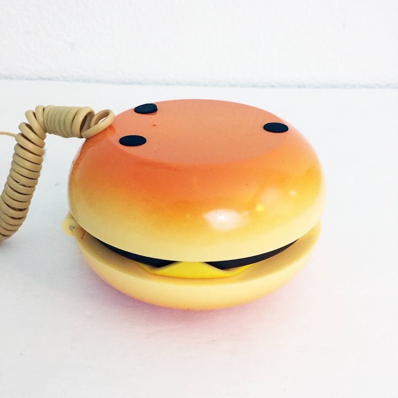 Vintage Novelty Juno Hamburger Phone 1990s Working Burger Etsy