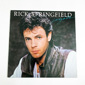 Vintage Rick Springfield Living in Oz LP Record Vinyl 12&quot; Album 1980s 80s Affair of the Heart Human Touch