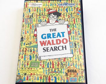 Vintage Sega Genesis Great Waldo Search Tested Excellent Very Clean 1992 Video Game Complete with Case Out Runners