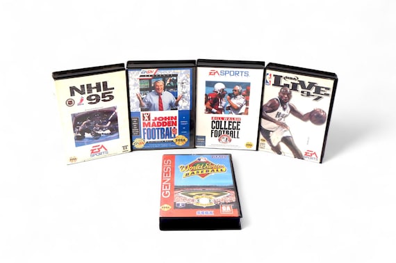 Vintage 1990s Sega Genesis 5 Sports Video Game Lot 90s Games NBA