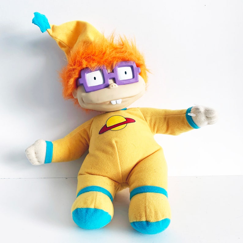 Vintage 1997 Rugrats Slumber Party Set Chuckie Plush Stuffed Doll ...