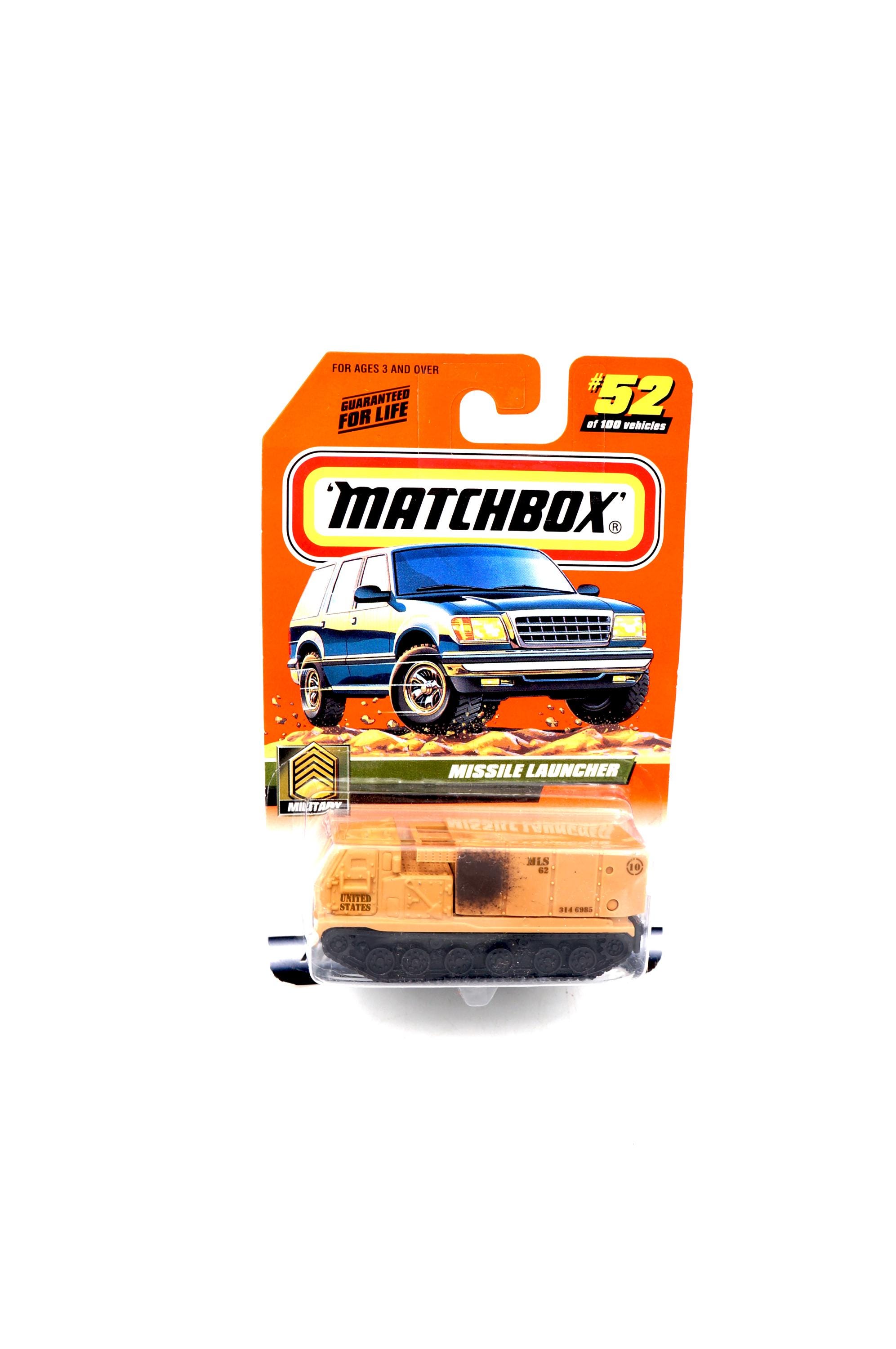日本未発売　Matchbox Launchers Base 2000 ミニカー Vintage 1999 Matchbox Missile Launcher #52 – Military Series Die