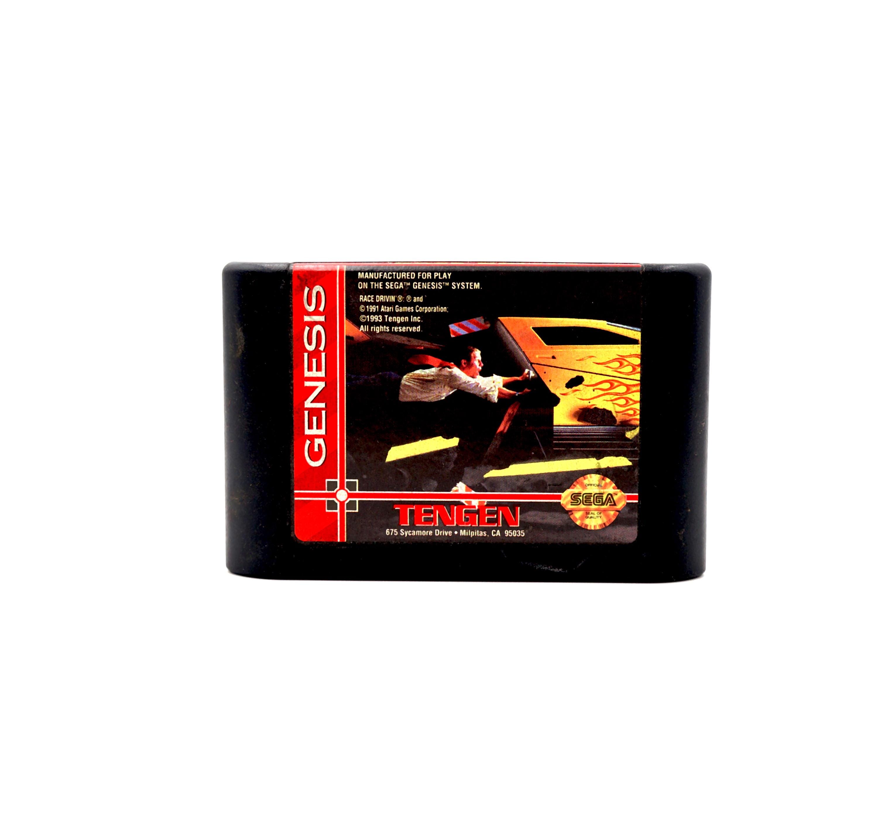 Vintage Sega Genesis 1993 Race Drivin Tengen Video Game 90's Game