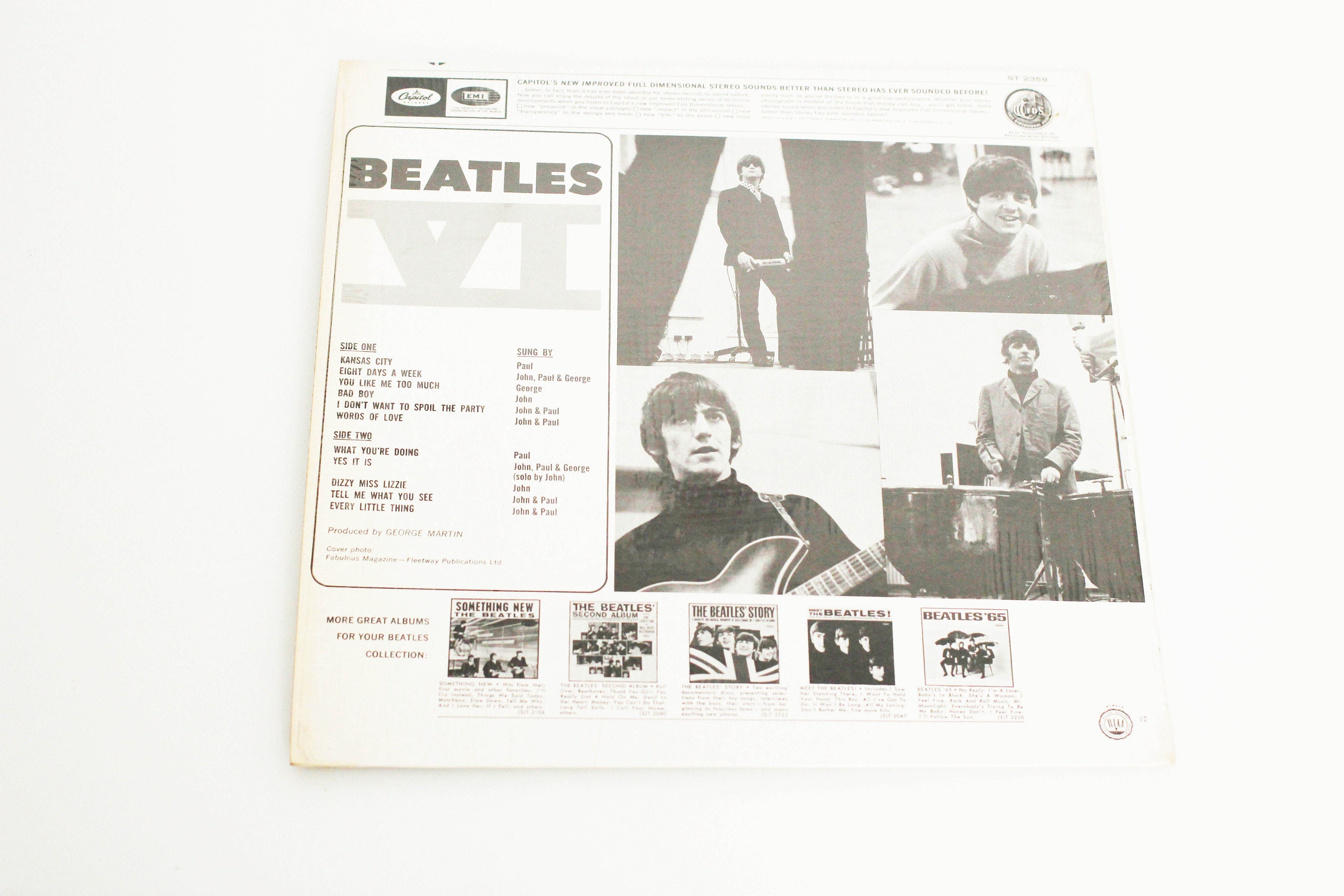 Vintage the Beatles Beatles VI 12