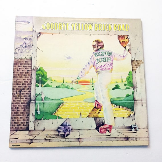 Vintage Elton John Goodbye Yellow Brick Road Double LP Vinyl Album