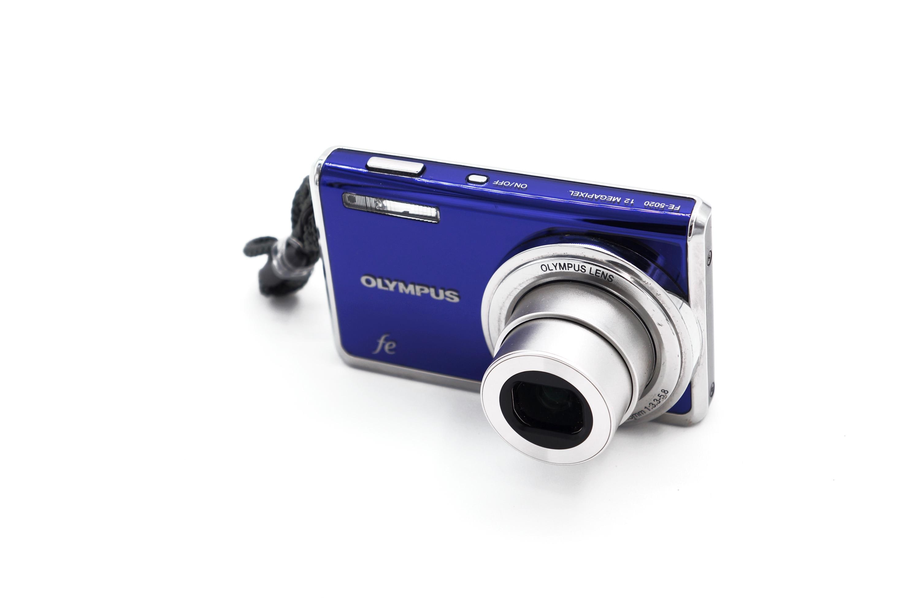 Vintage Olympus FE-5020 12MP Purple Digital Camera Digi Zoom AF 