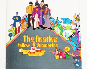 BEATLES RARE Unreleased Yellow Submarine EP Mock up 45 Vinyl Demo