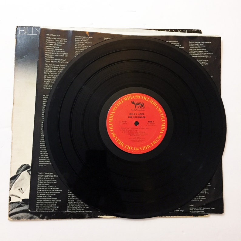 Vintage Billy Joel the Stranger LP Album Record Vinyl 1977 Original ...
