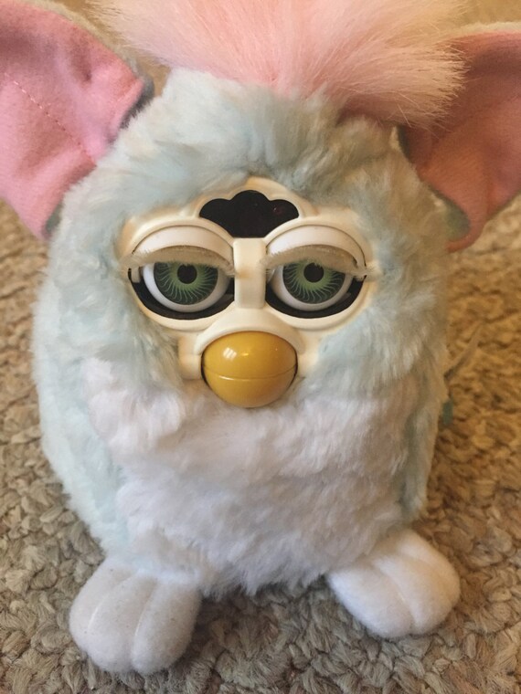 pink and white furby