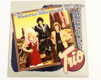 Vintage Dolly Parton Trio Emmylou Harris Linda Ronstadt LP Record Vinyl Album Auto American 1987 1980s 80s Country