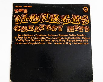 Vintage 1969 The Monkees Greatest Hits 12" LP Record Vinyl Album Vinyl Greatest Hits 60s Colgems Cos 115