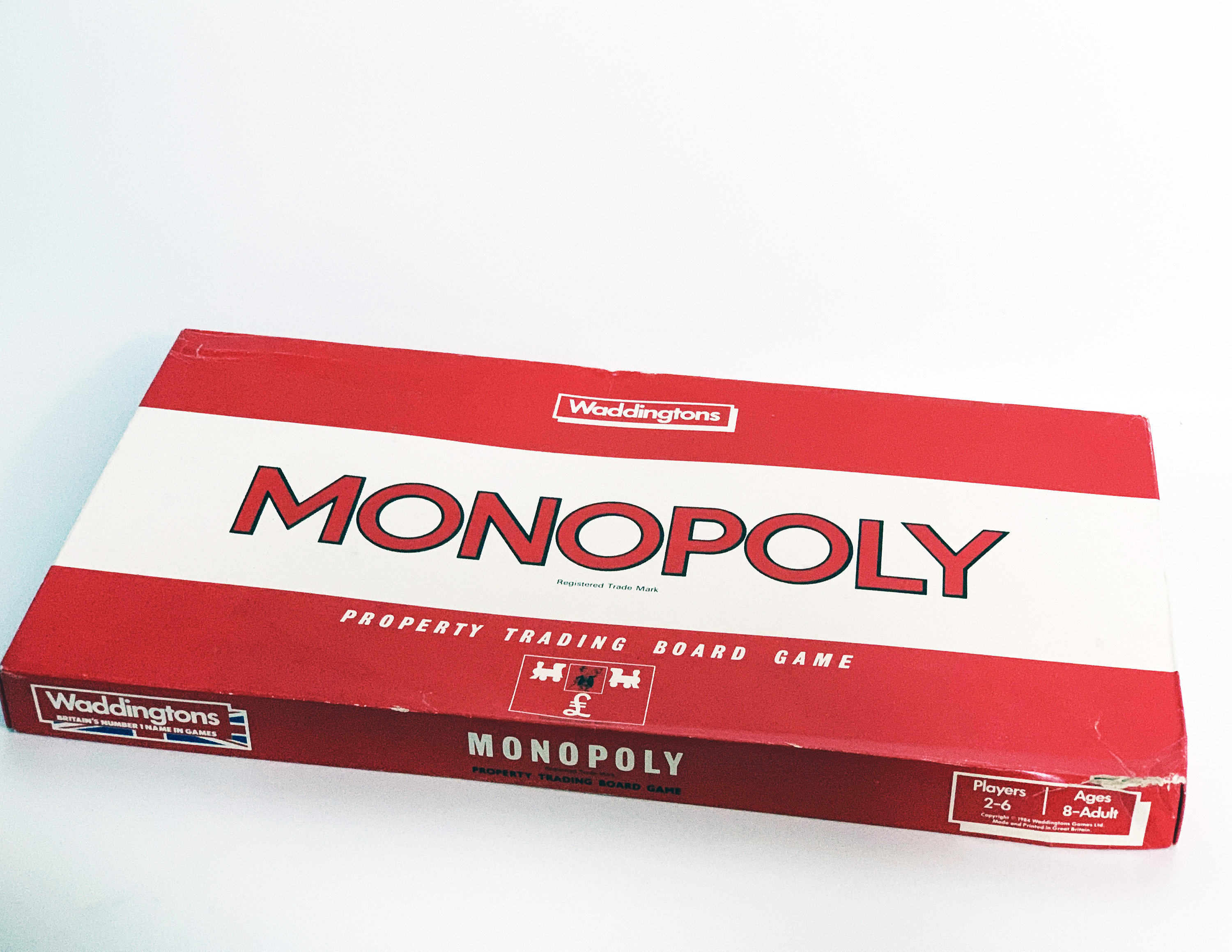 Vintage Monopoly Waddingtons British 1984 100% Complete Board Game