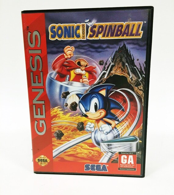Vintage Sega Genesis Sonic the Hedgehog Spinball Tested Excellent Very Clean 1993 Video Game