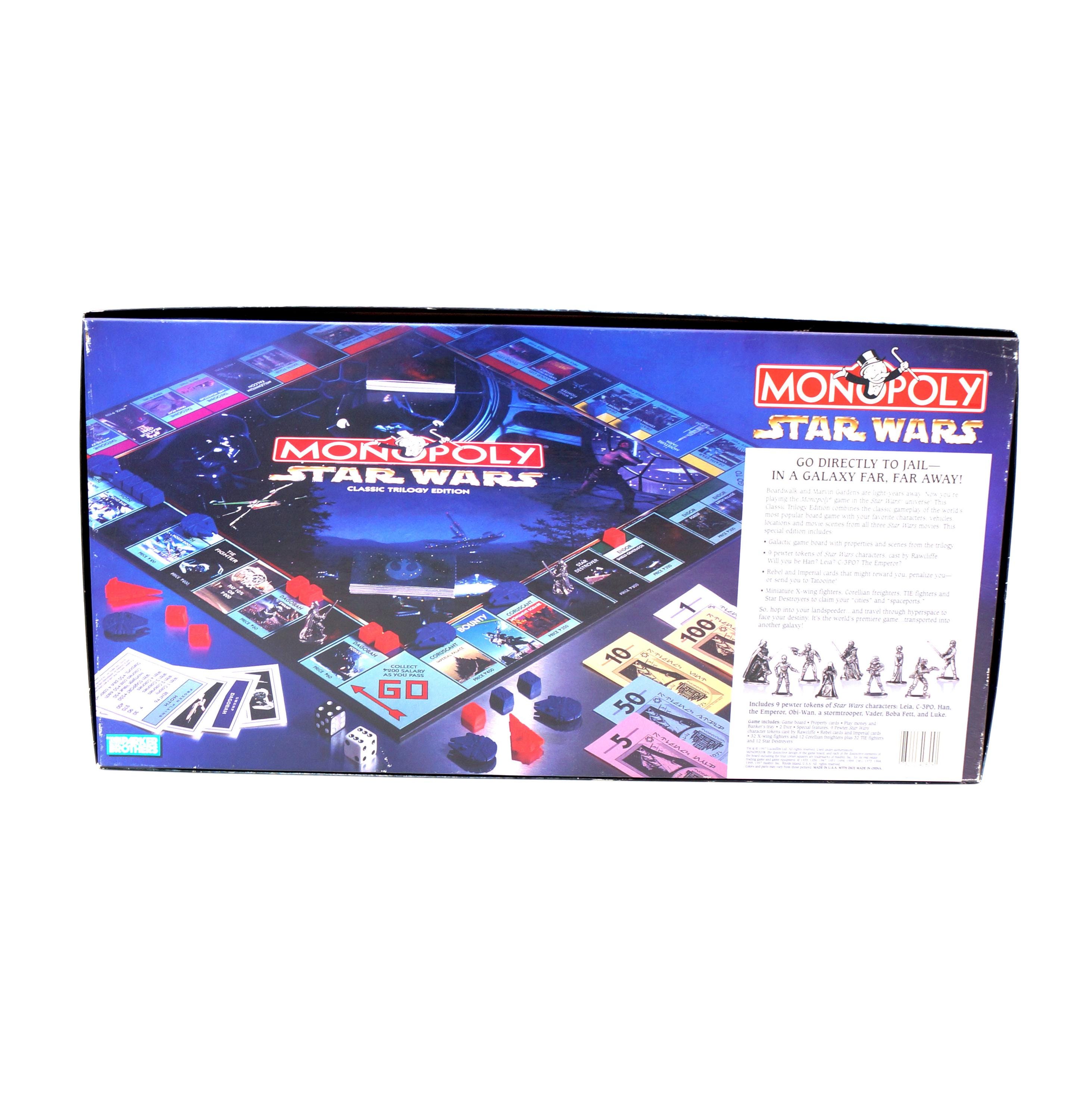 Vintage 1996 Star Wars Monopoly Classic Trilogy Edition Board Game