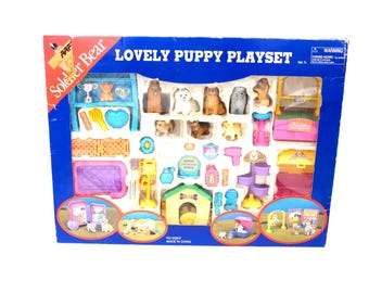 【超希少★完動品】増田屋コーポレーション PLAYFUL PUPPY 60s Vintage 1990's Soldier Bear Keenway Lovely Puppy Playset 90s 20907