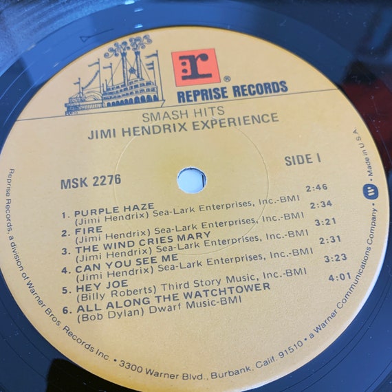 Vintage Jimi Hendrix Smash Hits Best of Greatest Hits Album