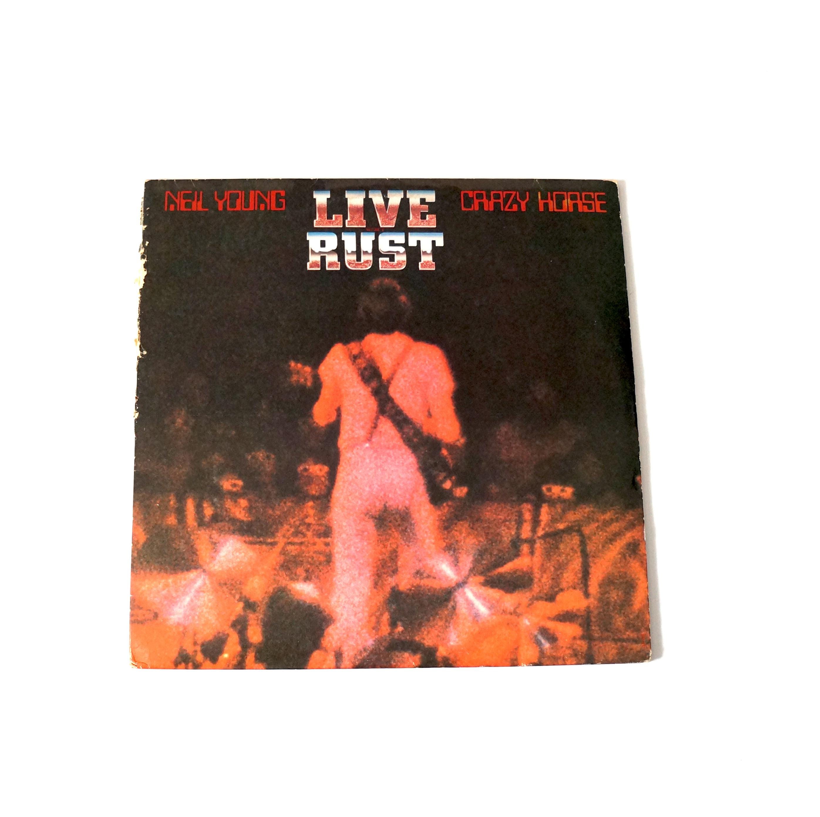 Vintage Neil Young and Crazy Horse Live Rust 1979 Live Vinyl Album