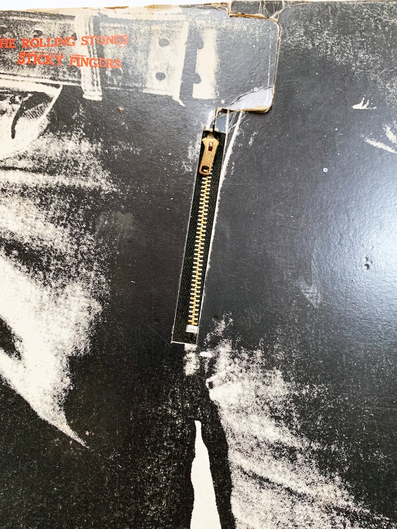 Vintage Rolling Stones Sticky Fingers Zipper Cover LP Record Etsy