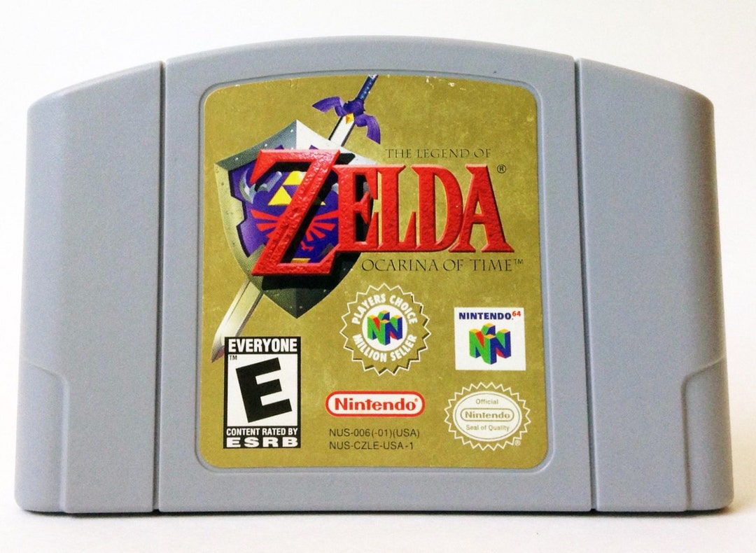 Vintage The Legend of Zelda Ocarina of Time Gold Nintendo 64 Tested  Excellent Very Clean N64 Video Game