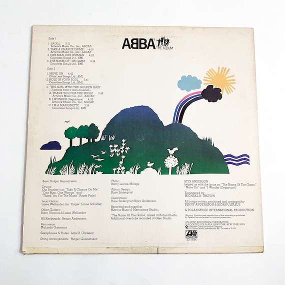 Vintage ABBA the Album LP Record Vinyl 12