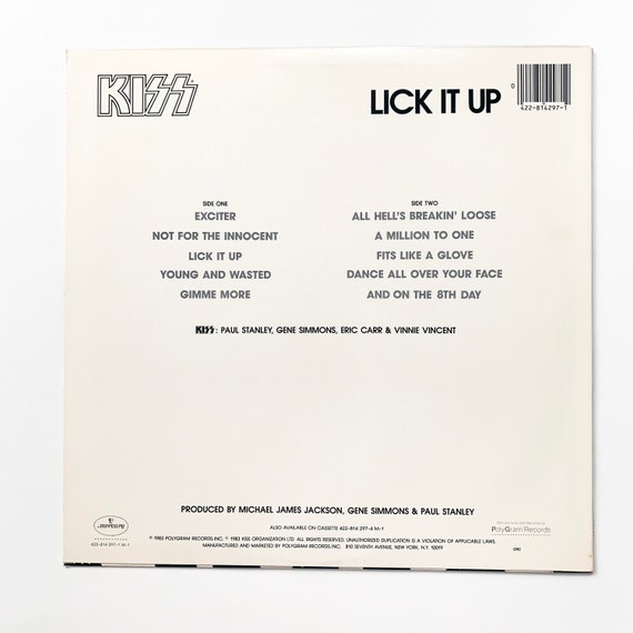 Vintage 1983 Kiss Lick It up LP Record Album Vinyl Original - Etsy Denmark