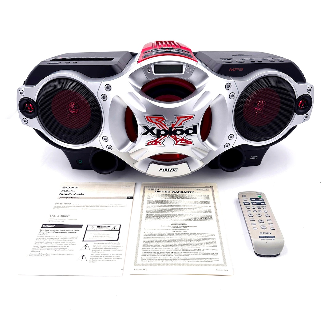 Vintage Sony Xplod Portable Boombox CFDG700CP Cassette AM/FM CD Player