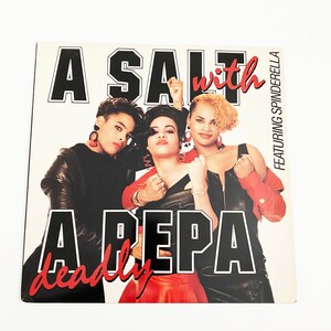 Vintage Original Salt N Pepa A Salt With A Deadly Pepa Vinyl Record LP 1988 Album 12&quot; 80s Hip Hop Rap Pepper