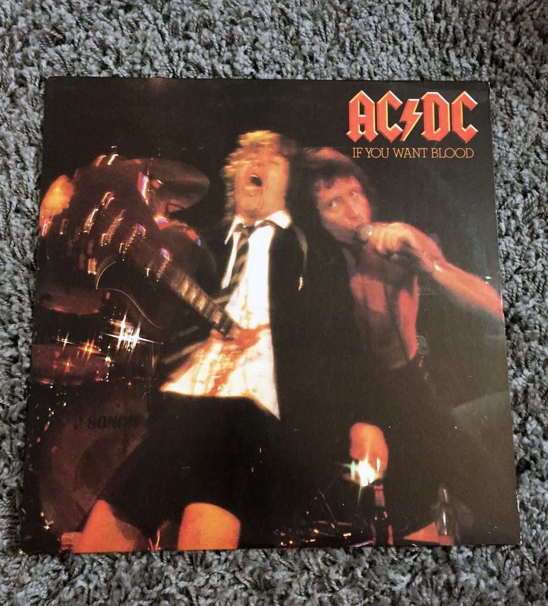 Original AC/DC If You Want Blood You've Got It Vinyl Record LP