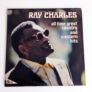 Vintage Ray Charles All Time Great Country Western Hits Greatest Hits LP Record Album Vinyl 1973 Double  LP 12&quot;