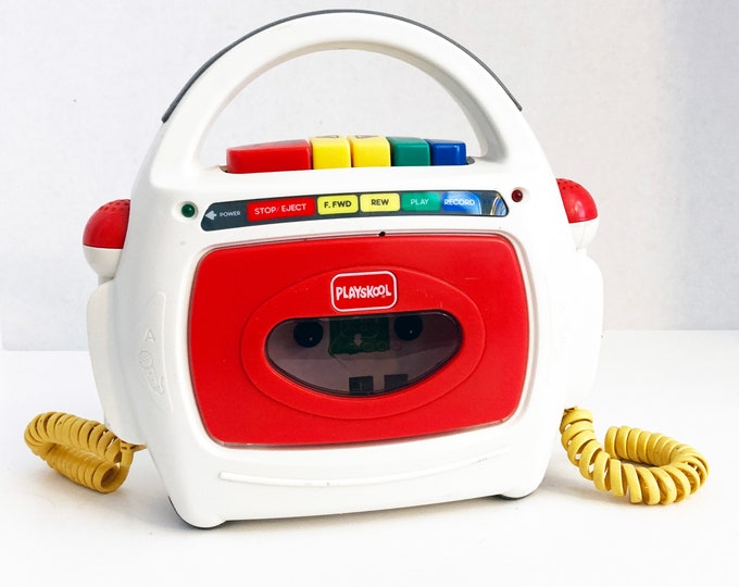 Vintage Playskool Cassette Tape Player Recorder Dual Microphone 1993 1990s Singalong Etsy
